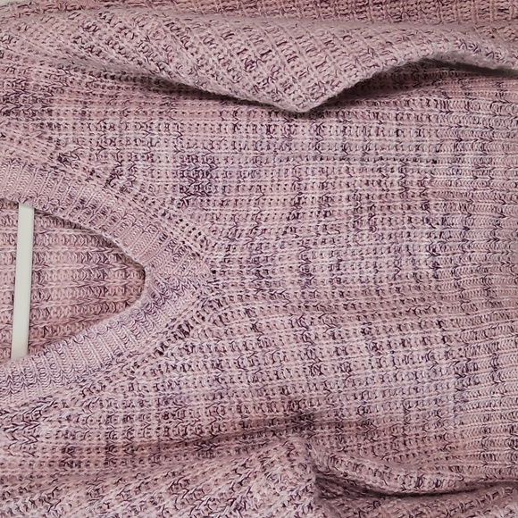 Moral Fiber Women’s Chunky Knit V-Neck Sweater Pink Purple Size M - Picture 7 of 13